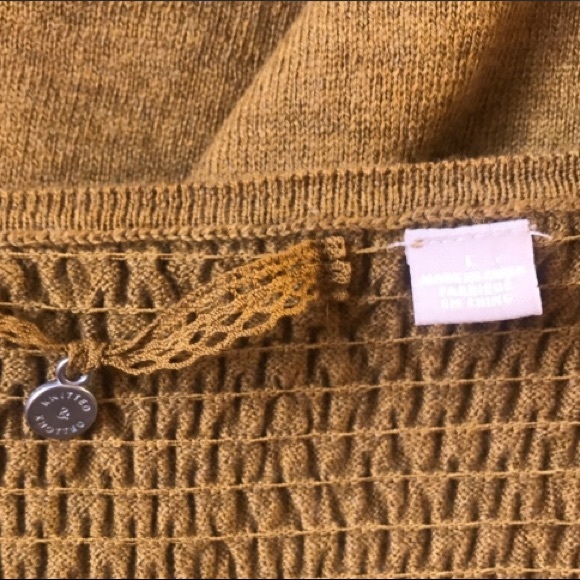 Anthro Knitted & Knotted Mustard Pullover Sweater - Picture 8 of 10